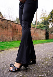 Tina Black Full Leg Flare Leggings