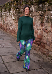 Tina Galaxy Print Full Leg Flare Leggings