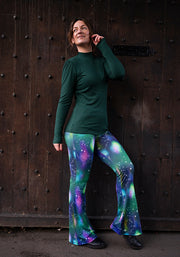 Tina Galaxy Print Full Leg Flare Leggings