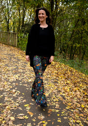 Tina Magical Moth Print Full Leg Flare Leggings