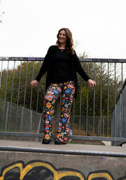 Tina Tattoo Print Full Leg Flare Leggings