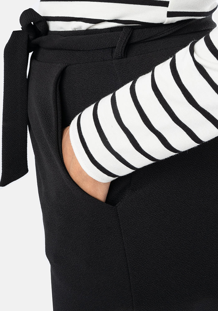 Third angle of Trisha Black Popsy Trousers