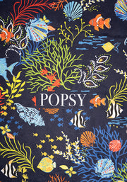 Large Tropical Coral Print Towel