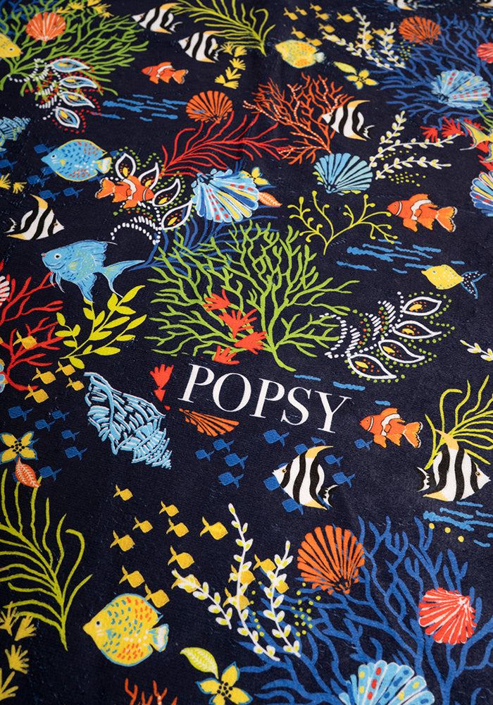 Tropical Coral Print Jumbo Bath Sheet