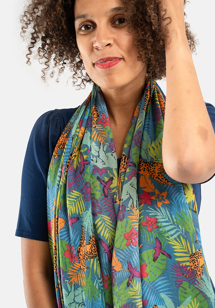 Summer Animals Print Scarf