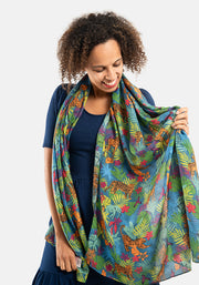 Summer Animals Print Scarf