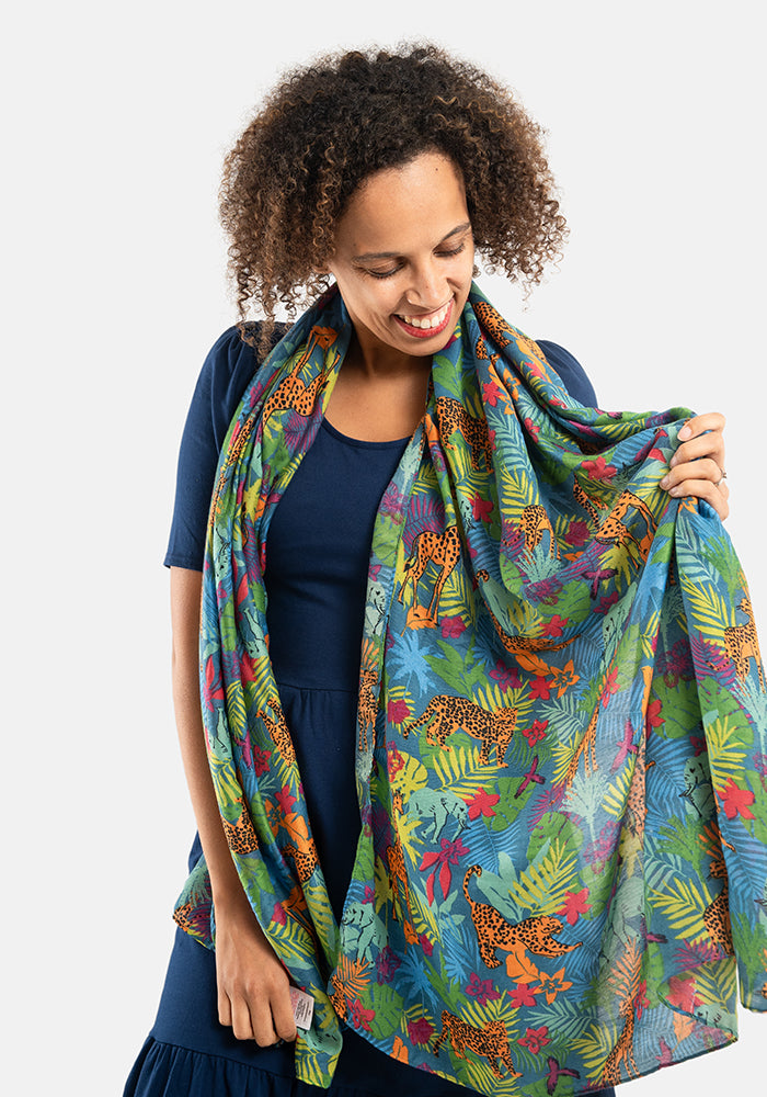 Summer Animals Print Scarf