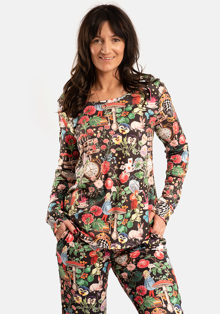 Tweedle Wonderland Print Pyjama Set