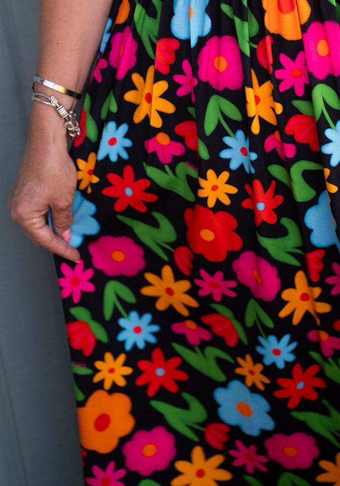 Eleventh angle of Ulani Bold Bright Print Midi Dress