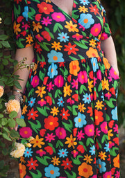 Ulani Bold Bright Print Midi Dress