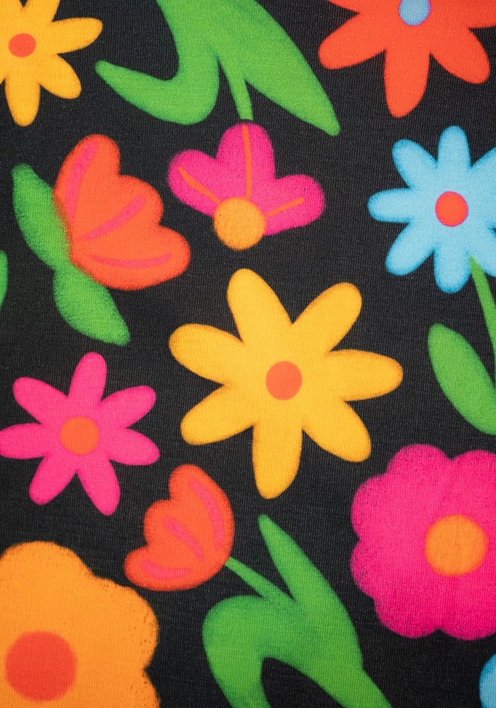 Second angle of Ulani Bold Bright Print Midi Dress