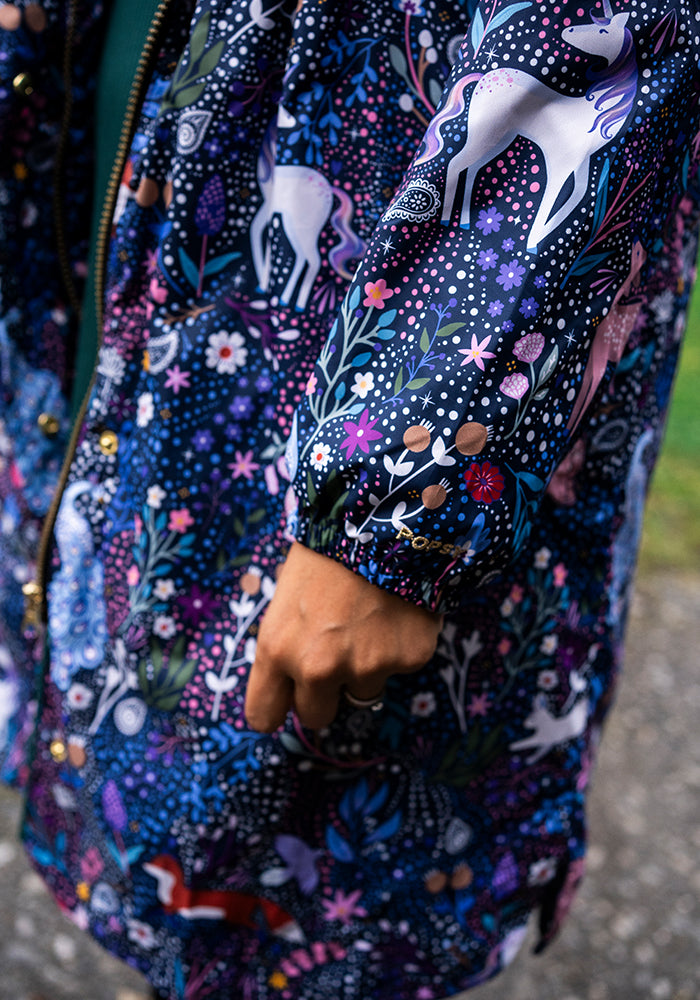 Seventh angle of Magical Woodland Print Popsy Coat