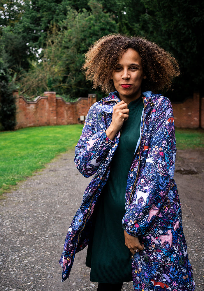 Fifth angle of Magical Woodland Print Popsy Coat