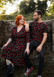 Morella Skull Cherries Print Cotton T-Shirt
