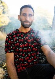 Morella Skull Cherries Print Cotton T-Shirt