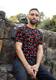 Morella Skull Cherries Print Cotton T-Shirt