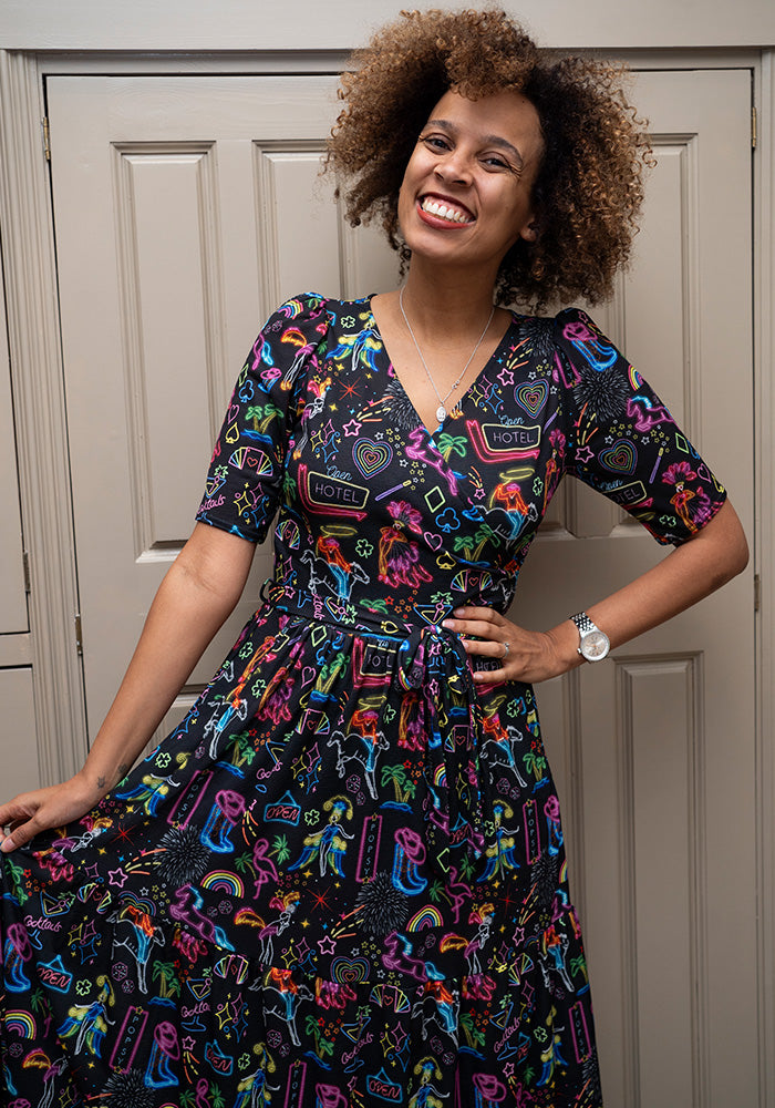 Sixth angle of Valeria Vegas Print Midaxi Dress