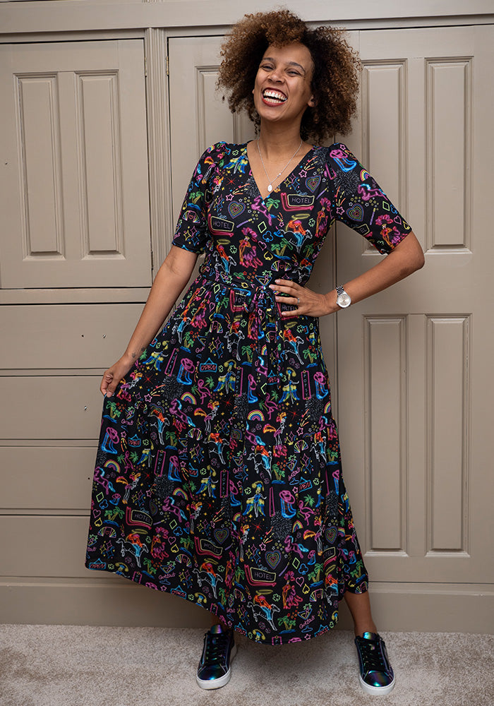 Eighth angle of Valeria Vegas Print Midaxi Dress