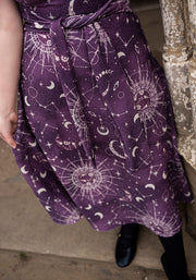 Vanya Celestial Print Midi Dress
