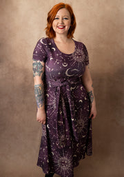 Vanya Celestial Print Midi Dress