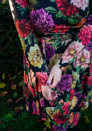 Verlina Vintage Floral Print Swing Dress