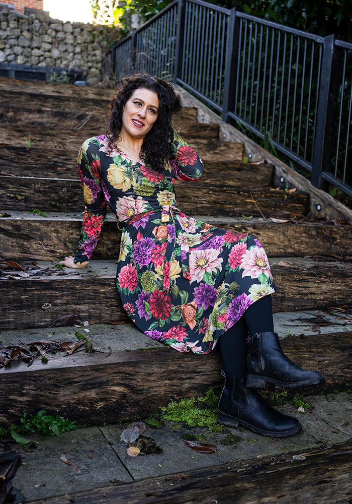 Verlina Vintage Floral Print Swing Dress