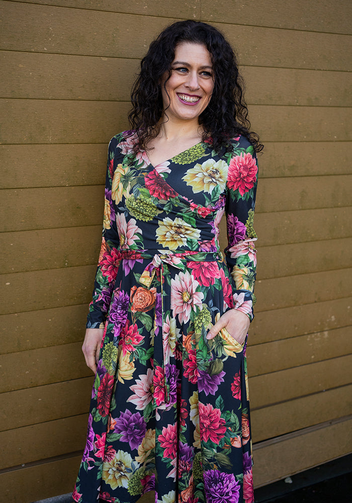 Verlina Vintage Floral Print Swing Dress