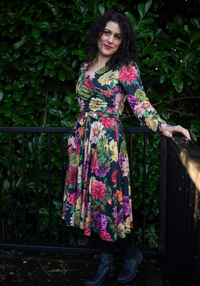 Verlina Vintage Floral Print Swing Dress