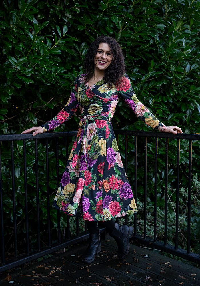 Verlina Vintage Floral Print Swing Dress