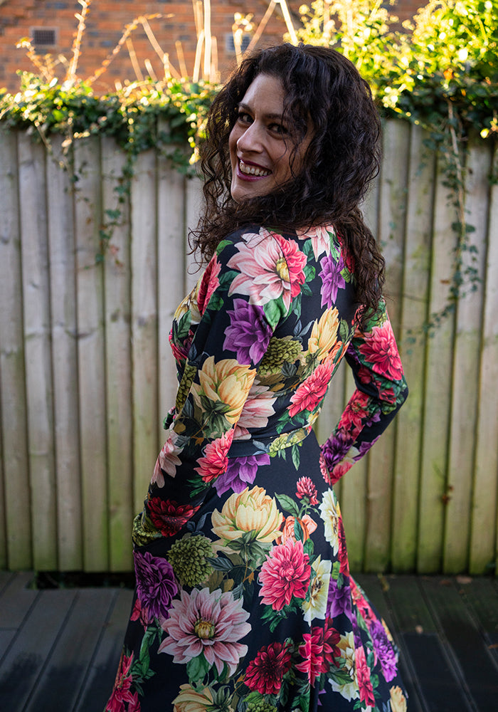 Verlina Vintage Floral Print Swing Dress