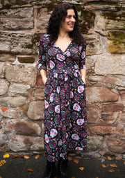 Veya Skull Print Midi Dress