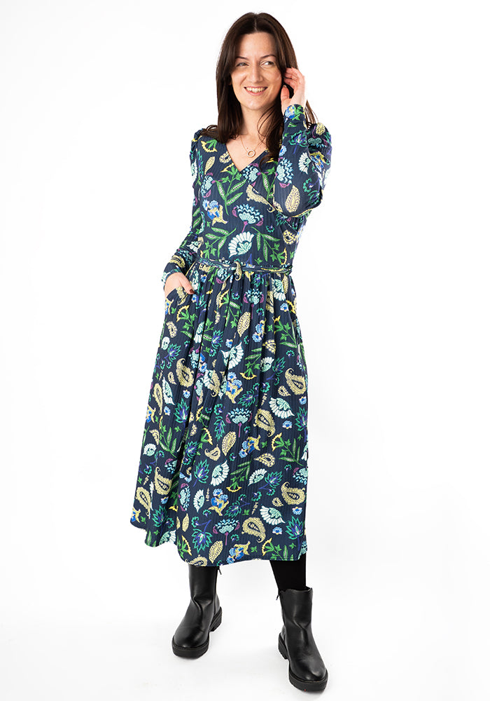 Seventh angle of Vici Paisley Floral Print Midi Dress