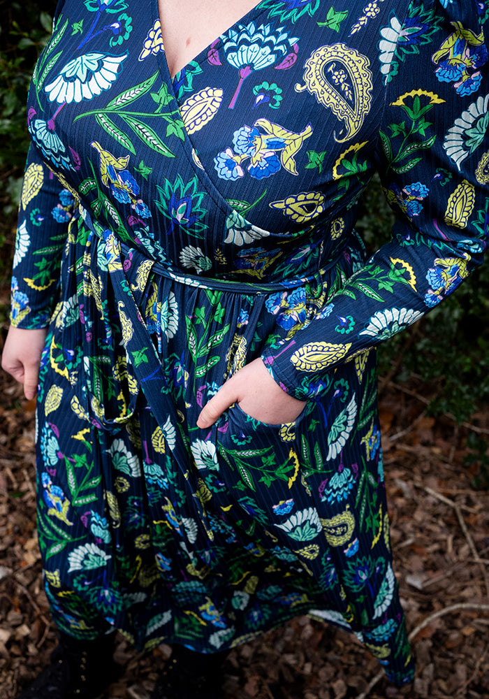 Fourth angle of Vici Paisley Floral Print Midi Dress