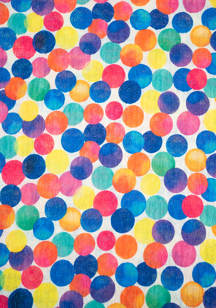 Second angle of Vina Spots Rainbow Print Tunic (Cream)