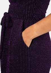 Violette Black & Purple Culotte Leg Jumpsuit