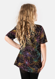 Rainbow Webs Print Children's T-Shirt (Wednesday)