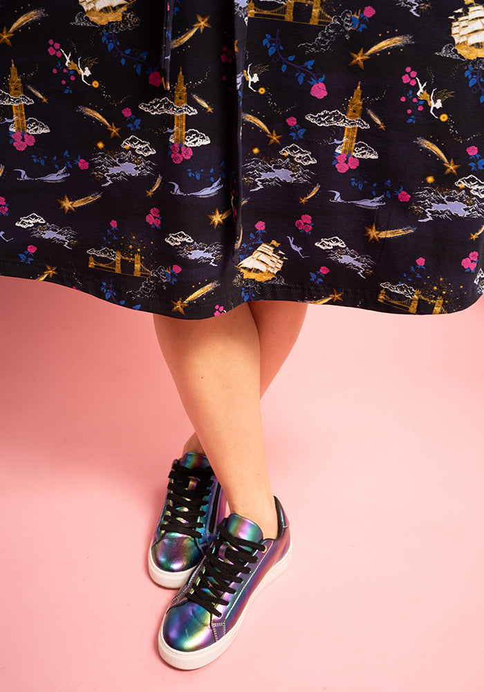 Seventh angle of Wendie Magical Story Print Cotton Dress