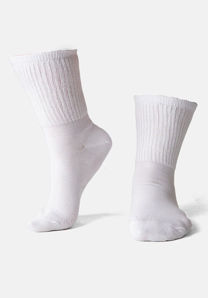 Second angle of White Bamboo Socks