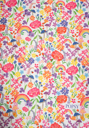 White Rainbow Floral Print Jumbo Bath Sheet