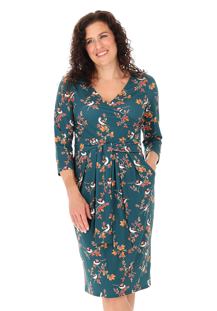 Wilder Autumn Bird Print Dress