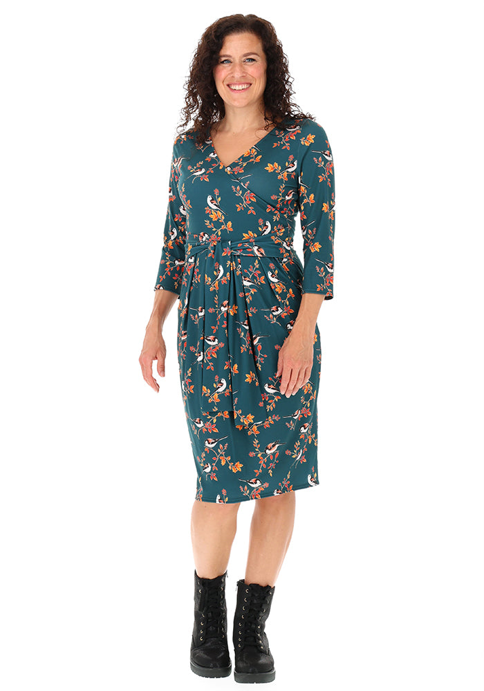 Wilder Autumn Bird Print Dress