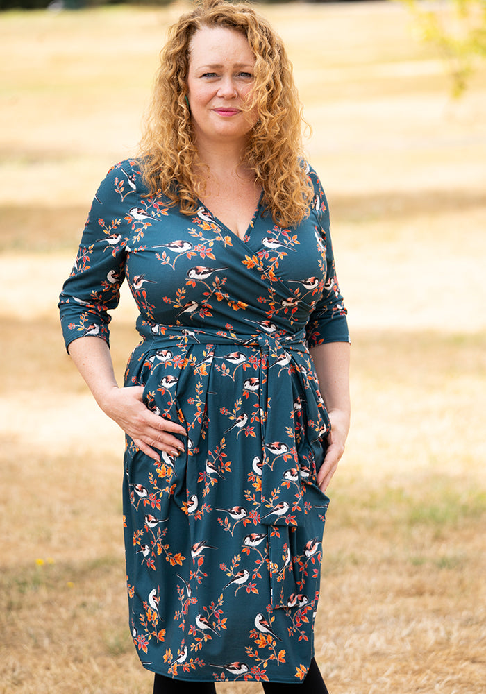 Wilder Autumn Bird Print Dress