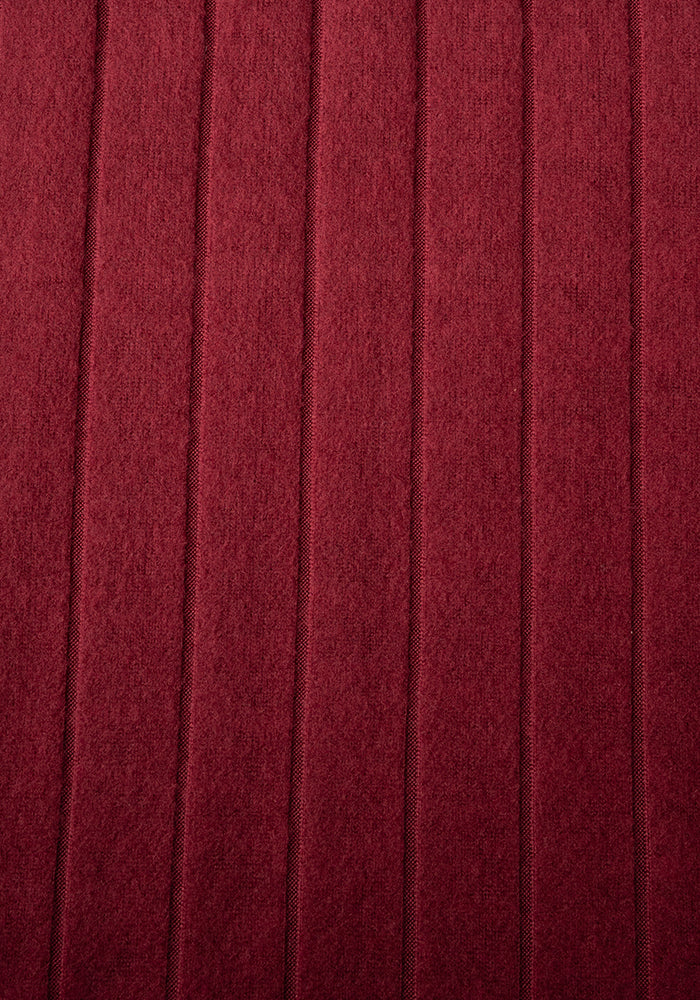 Second angle of Kelyn Wine Brushed Chunky Rib Loungewear Set