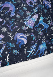 Pop-under Winter Magical Animals Print Plush Blanket