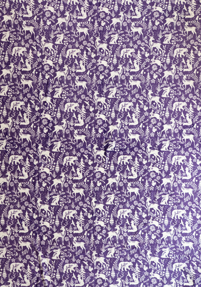 Winter Wonderland Print Plush Throw Blanket (Pop-Under)