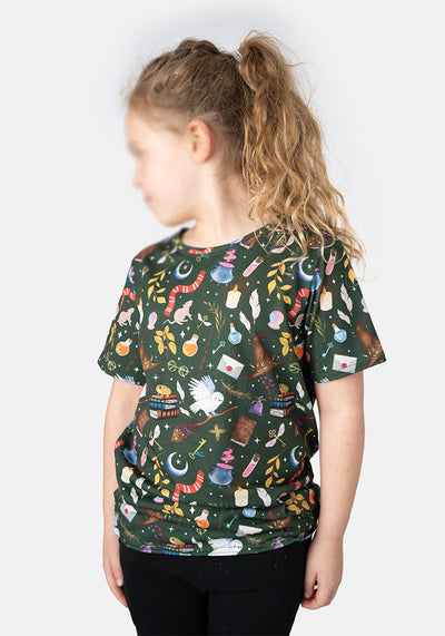 Wizards Spells Print Children's T-Shirt (Albertina)