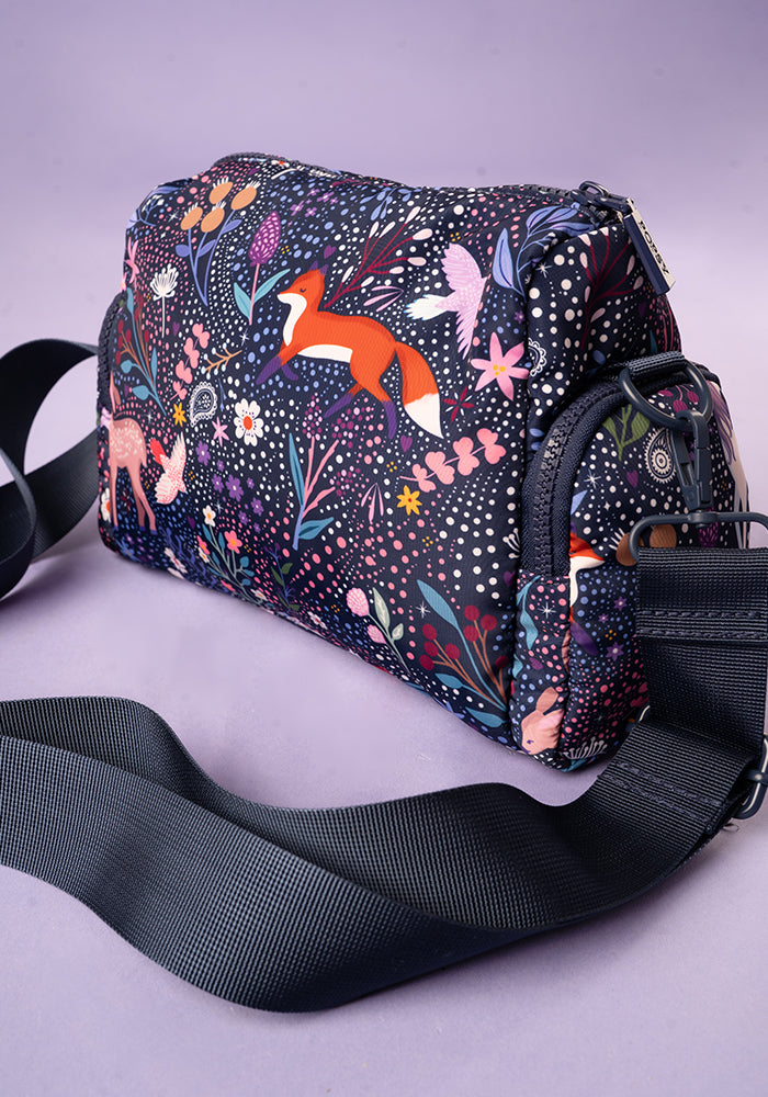 Sixth angle of Magical Woodland Print Cross Body Bag