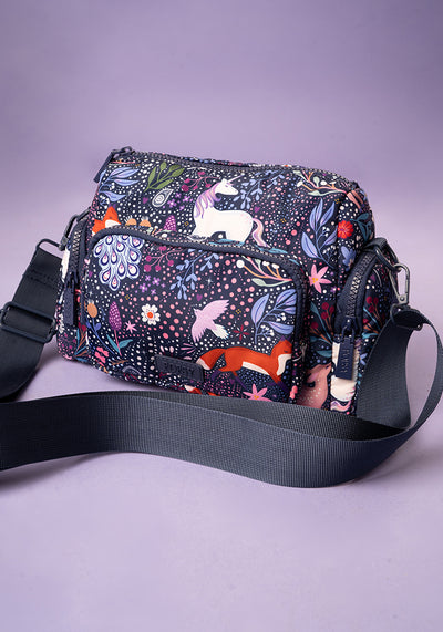 Magical Woodland Print Cross Body Bag