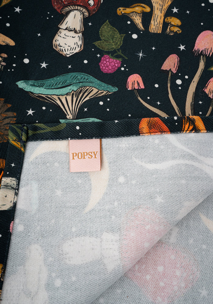 Woodland Mushroom Print Popsy Tea Towel