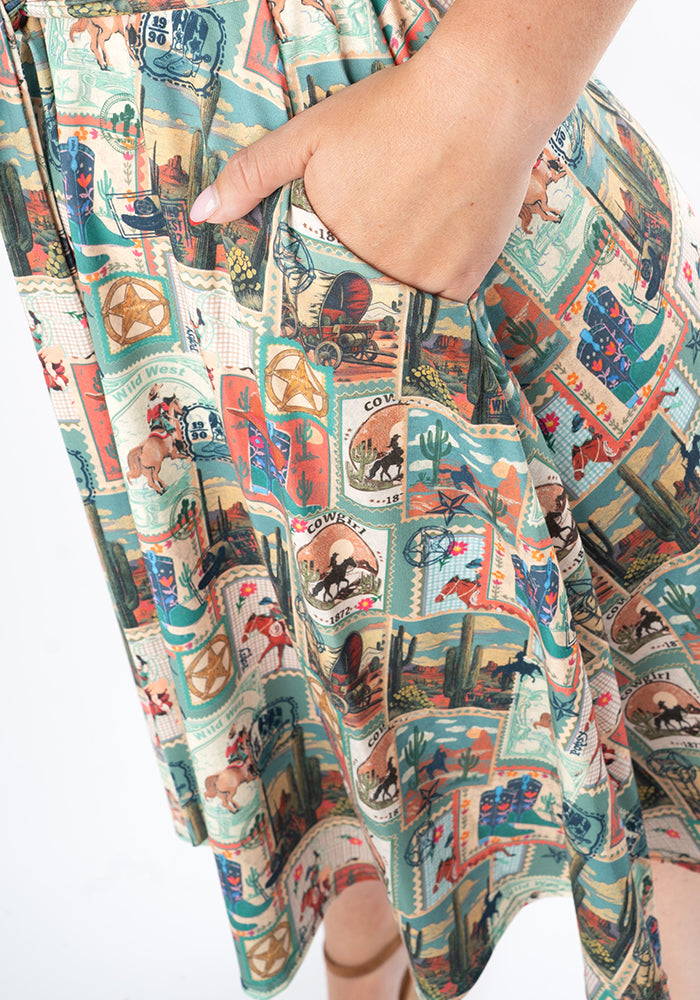 Wyatt Wild West Print Dress